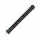 Brennenstuhl 1156005012 Stikdåse 12 udtag med jordstik, Sort