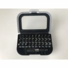 Bitssæt 31 dele i boks med bæltespænde