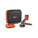 PowerPlus Vinkelsliber 115 mm i kuffert (Med batteri)