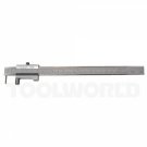 1/20 nonius rustfri matforkromet Mib ridseskydelære 0-200mm 1/20 nonius rustfri matforkromet